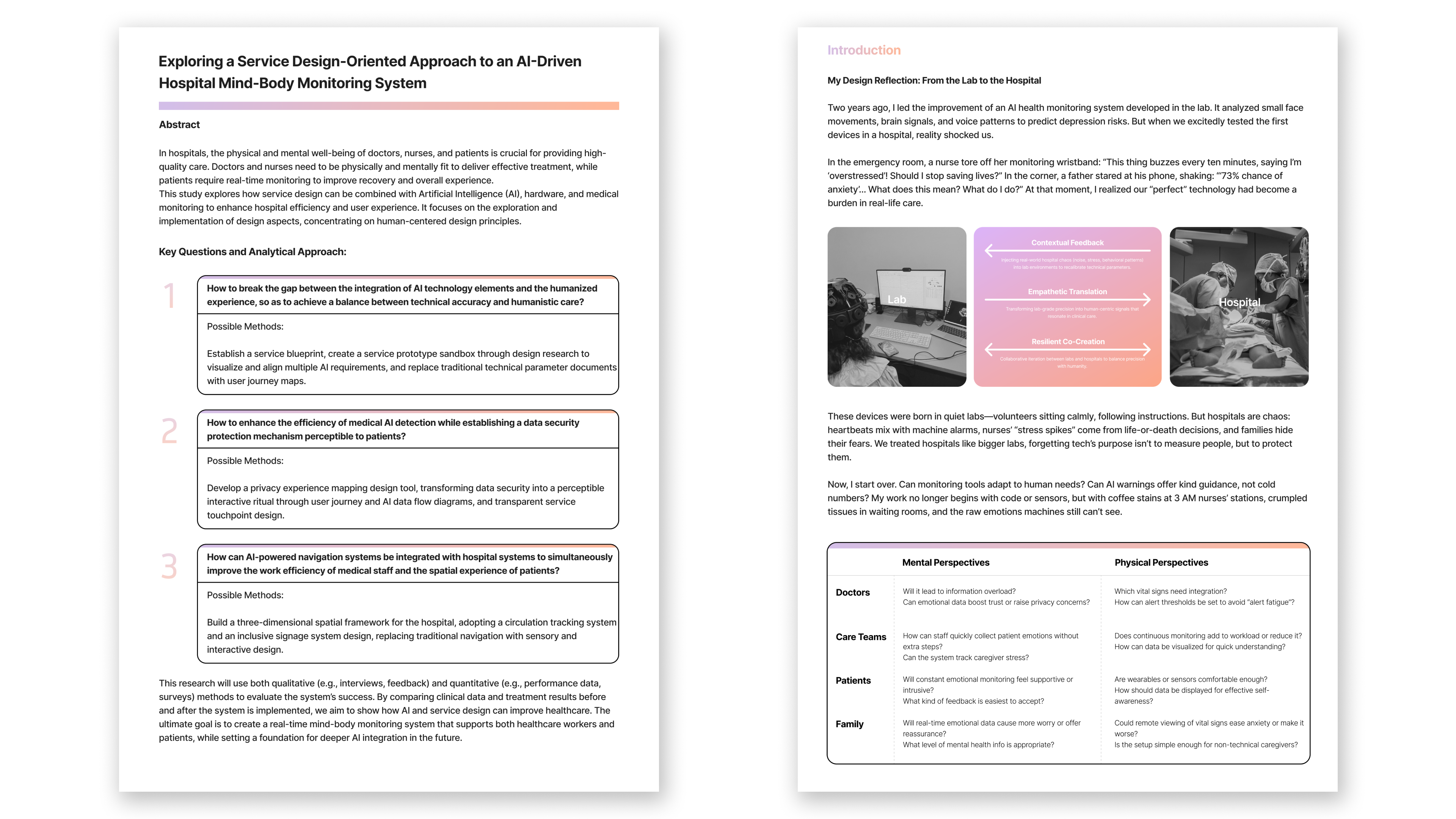 AI hospital monitoring visual